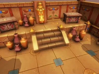 Medieval Tomb - Egypt Low-poly 3D model