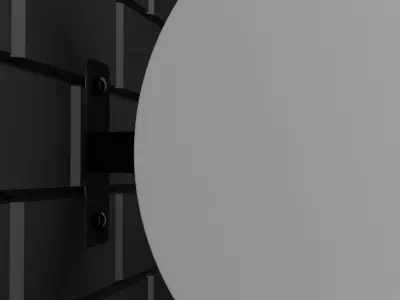 Sign Board on Wall 3D model