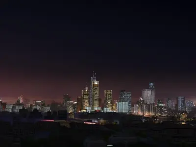 Big City Night Scene 3D model