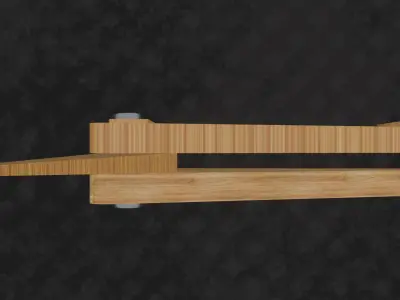 Wooden Cat Lamp 3D Model - Stylized Animal Desk Light Low-poly 3D model