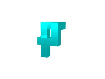 P Symbol v1 006 Low-poly 3D model