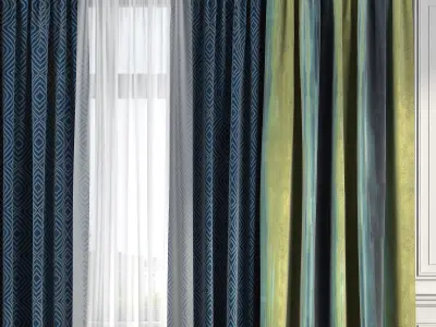 Curtain Set 198 3D model