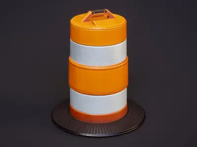 Traffic Cones - Stylized Pack Low-poly 3D model