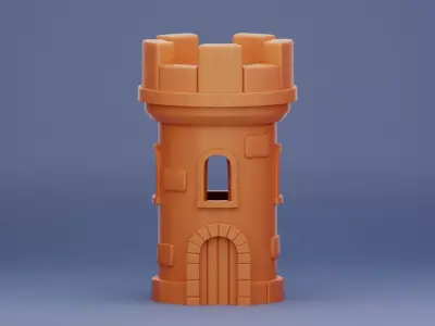 Castle Tower 3D Printable STL Model 3D print model