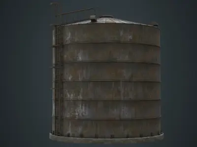 Silo 1B Low-poly 3D model