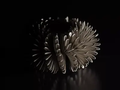 Sci-Fi Lotus Artifact Animated-Ready Editable Low-poly 3D model