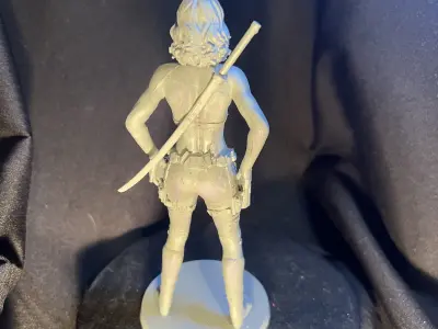 Bad Ass Assassin Babe 3D print model