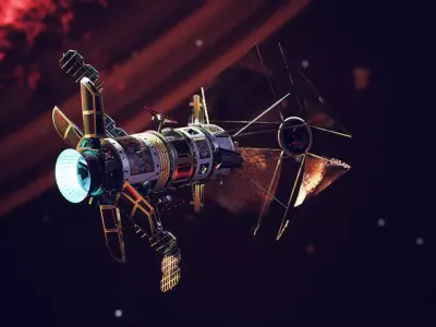 Space explorer Low-poly 3D model