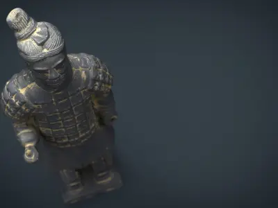 Terracotta Warriors Soldier Low-poly 3D model