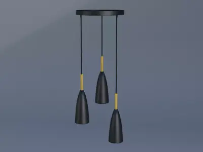 Fall Light - Suspended Light Low-poly 3D model