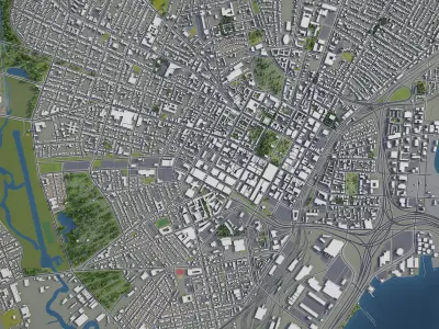 New Haven  Low-poly 3D model