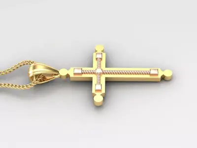 Cross Light Gold 4CP096 3DM STL 3D model