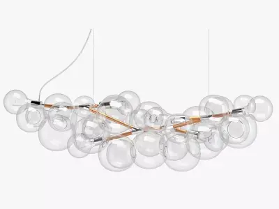 Pelle Long Bubble Chandelier 3D model