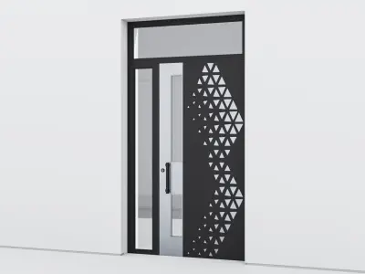 Aluminium door 190 3D model