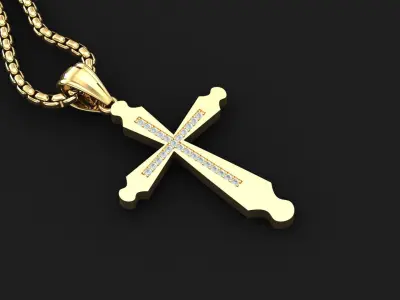 Cross Light Gold 3CP006 3DM STL 3D model