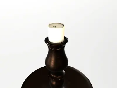 Candlestick candle stand Low-poly 3D model