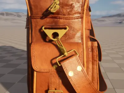 everett leather briefcase bag Low-poly 3D model