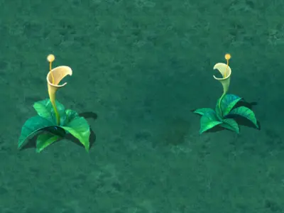 Cartoon version - plant mysterious light 3D model