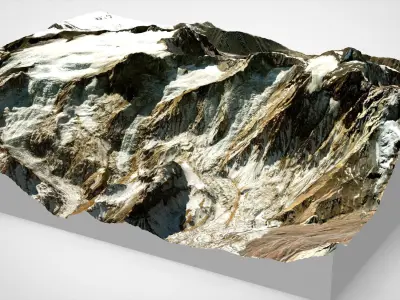 Mountain landscape Nevado Sin Nombre 5933m Metropolitana Chile 3D model