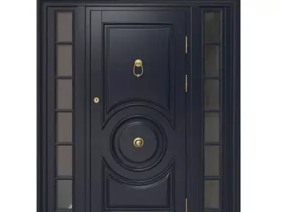 Entrance classic door 16 3D model