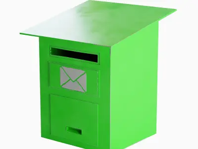 Postbox 03 Low-poly 3D model