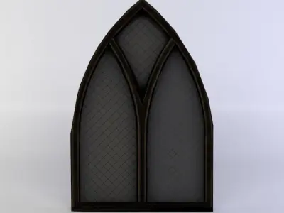 Window gothic - gothic Low-poly 3D model