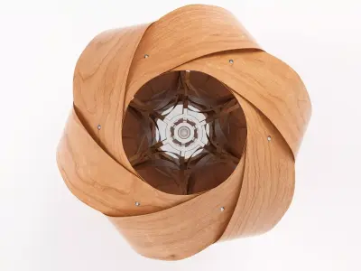 Anfora P floor lamp made of wood 3D model