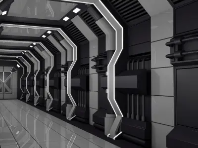 Sci Fi Corridor  3D model