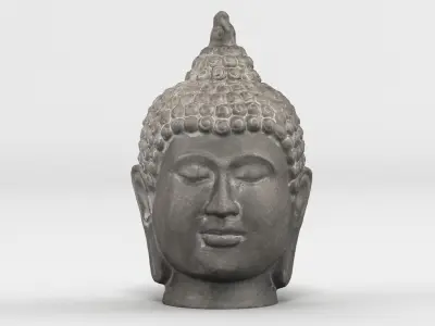 Buddha Head Statue 2 3D model
