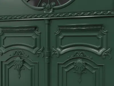 Entrance classic door 34 3D model