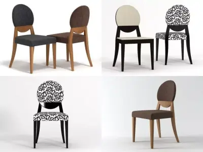 Chair four different chairs 3D model purchase