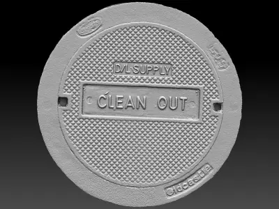 Clean Out Utility Cover 3D model