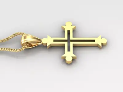 Cross Light Gold 4CP033 3DM STL 3D print model