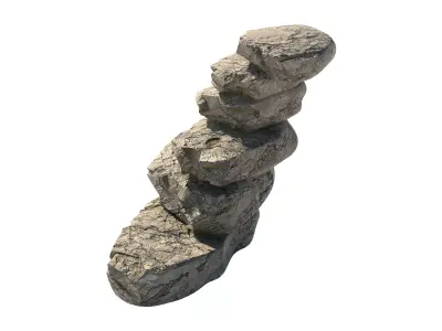 stacked rock 2   Low-poly 3D model