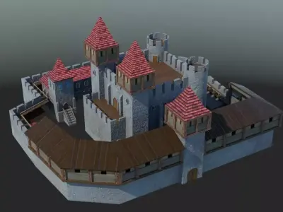 Medieval 3d Castle 3D model