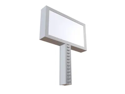 Voxel Advertising Banner v1 001 Low-poly 3D model