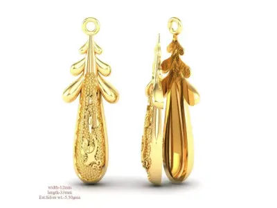 DROP GOLD PENDANT 3D print model