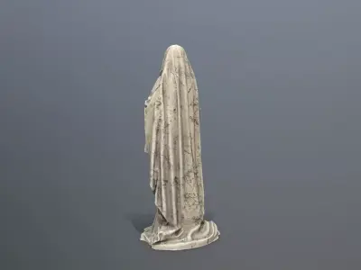 Woman Statue 001 Low-poly 3D model