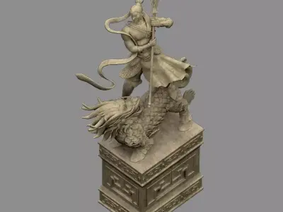 Kirin - Soldier - Warrior Statue 3D model