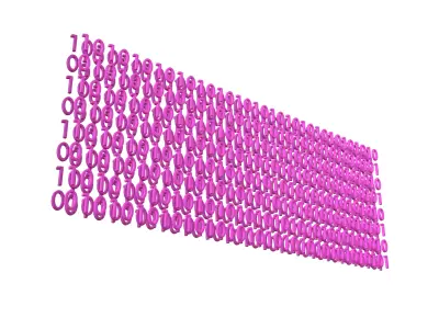 Binary 3D Style Background V2 003 3D model