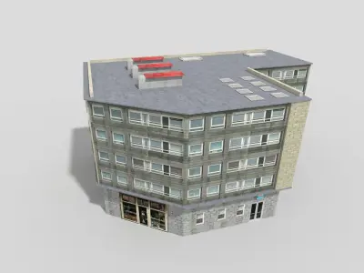 city building 15 Low-poly 3D model
