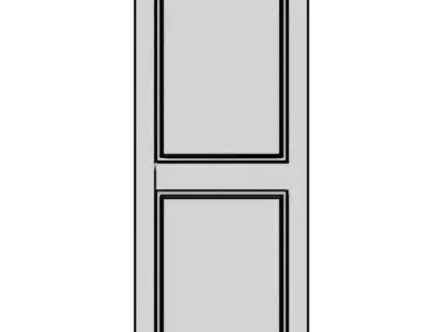 Two Panel style door panel Free 3D model