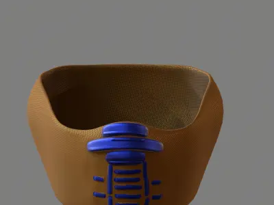 Gas mask helmet 3d model scifi Low-poly  Low-poly 3D model