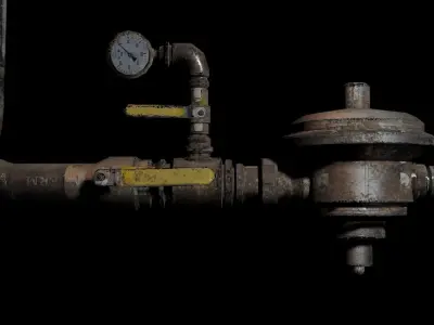 Gas Meter  Low-poly 3D model
