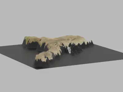 Eritrea Map Country Low-poly 3D model