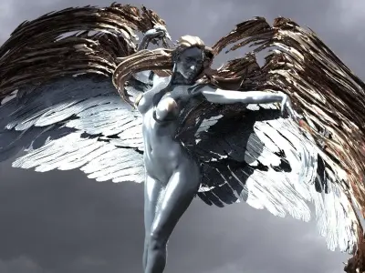 Cristos Crescent anatomy sculpture 3 designs 3D model