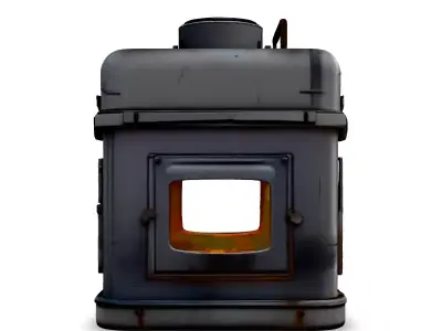 Portable Metal Stove 3D Model Low-poly 3D model