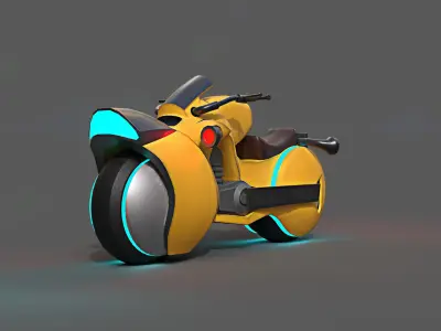 Sci-fi Bike Game Ready 5 3D model