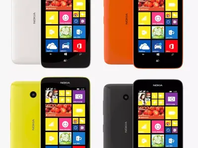 Nokia Lumia 638 all color 3D model