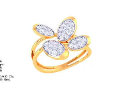 Women Ring MTL 3dm STL OBJ FBX Details 3D print model 4